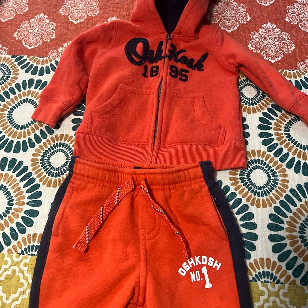 OshKosh B'gosh Kidsorange Hoodie and Jogger Set